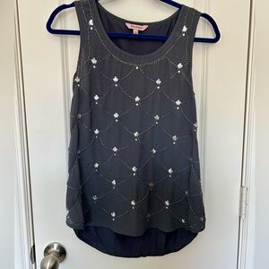 Gray Sequin Tank Top